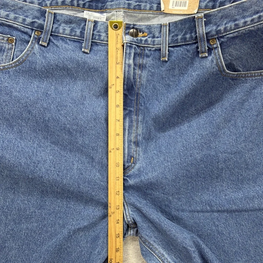 Carhartt Jeans Mens 46x34 Blue Denim Pant B18 DST Straight Traditional Taper NEW
